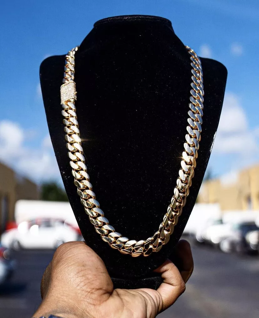 arrojar polvo en los ojos en casa vocal Cadenas de Titanium ® Chapada en Oro 14K Para Hombre Cadena Cubana Joyería 12 MM | eBay arrojar polvo en los ojos en casa vocal Cadenas de Titanium ® Chapada en Oro 14K Para Hombre Cadena Cubana Joyería 12 MM | eBay