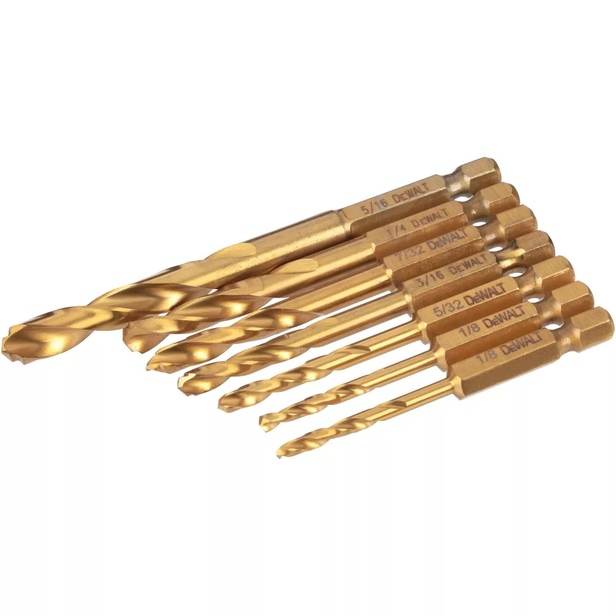 DEWALT Drill Bit Set Impact Ready Titanium Nitride Coated 7