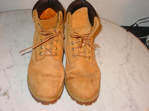 Mens Timberland Leather 10061 6 Inch Premium Wheat Waterproof Boots! Size 10 - Picture 5 of 12