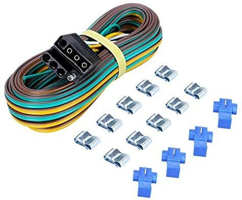 Pair LED Submersible Tail Brake Stop License Light Kit Trailer Boat RV Under 80" - Picture 3 of 4
