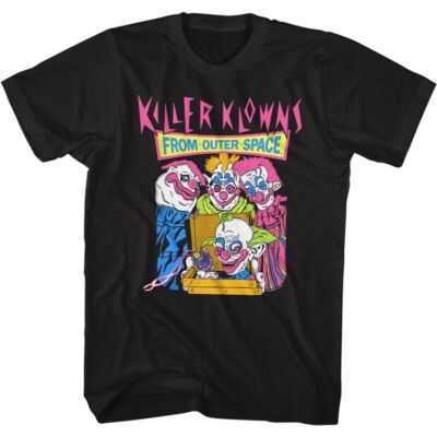 Killer Klowns Klownzilla Men's T Shirt Outer Space Horror Movie Pizza Delivery