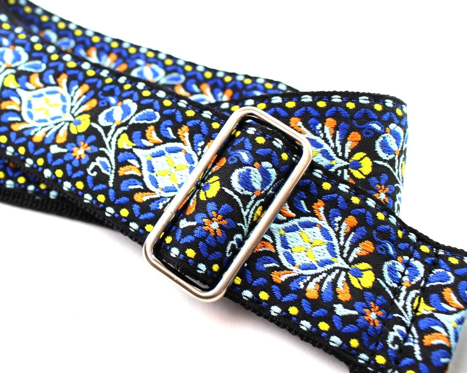 Walker & Williams H-29-CHR Blue Cheer Vintage Woven Strap With Chrome Hardware - Image 3 of 4