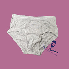 Calvin Klein CK men Heather grey cotton classic brief underwear Size S or XL