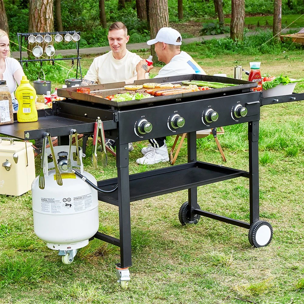60000BTU 4 Burner Foldable Outdoor Propane Gas Grill Black eBay
