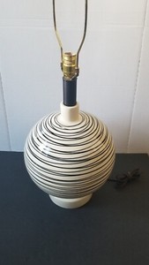 Vintage Royal Haeger Pottery Ceramic  MOD Lamp Mid Century Modern Saturn Orb NM