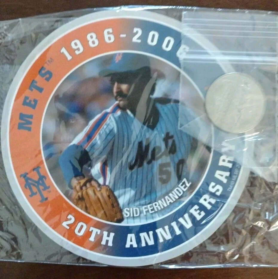 NY Mets 1986 World Series Tribute Coin - Sid Fernandez - New In Seal