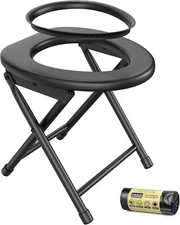 Portable Toilet ForsCamping, 300LBS Weight Capacity Portable Camping Toilet New