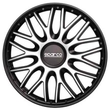 Sparco Radzierblenden Roma - 16-Zoll - Silber/Schwarz - Satz mit 4 Stück