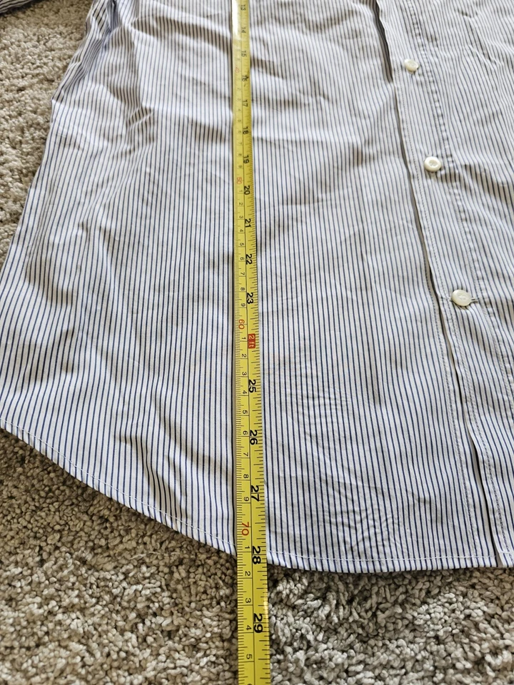 Camisa Brunello Cucinelli Calce Básico Azul Blanco Rayas Talla S Italia, #A Foto 4 de 4