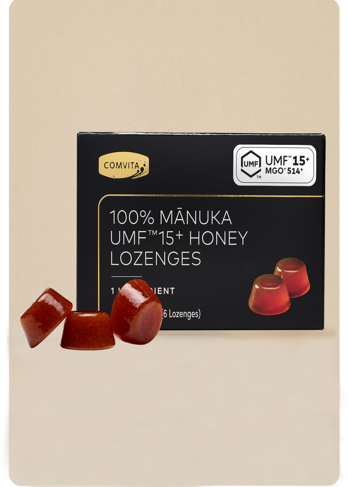 Comvita 100% Manuka UMF 15+ Honey 6 Lozenges 18g