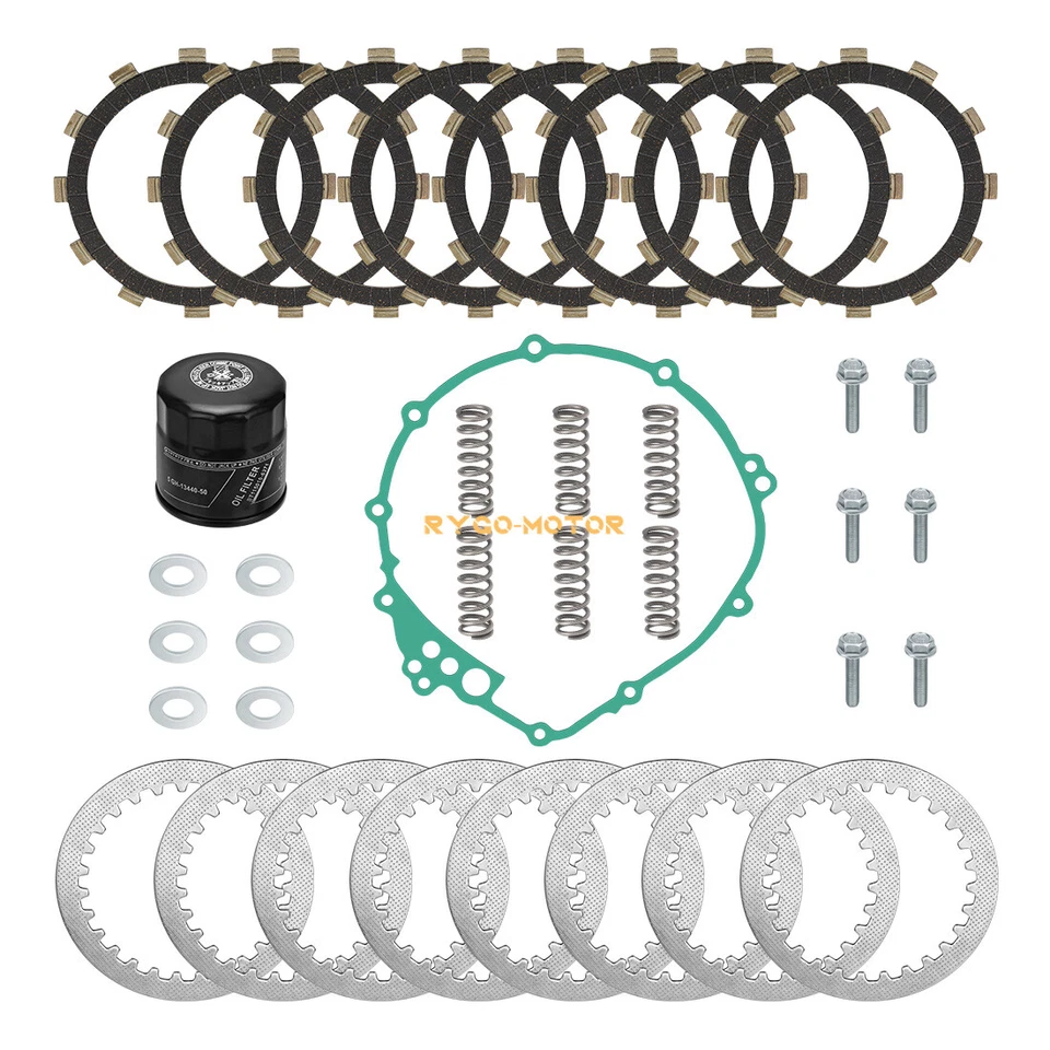 Kit de resortes placas de fricción de embrague para Yamaha YZF R6 2003-2005 YZF R6S 2006-2009 Foto 4 de 4