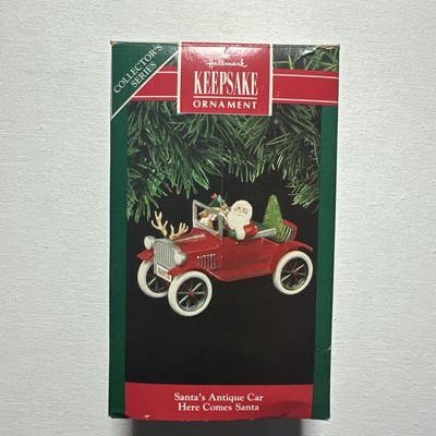 Ornament - 'Here Comes Santa - Car' 'Collector's Series' Hallmark 1991 - NEW