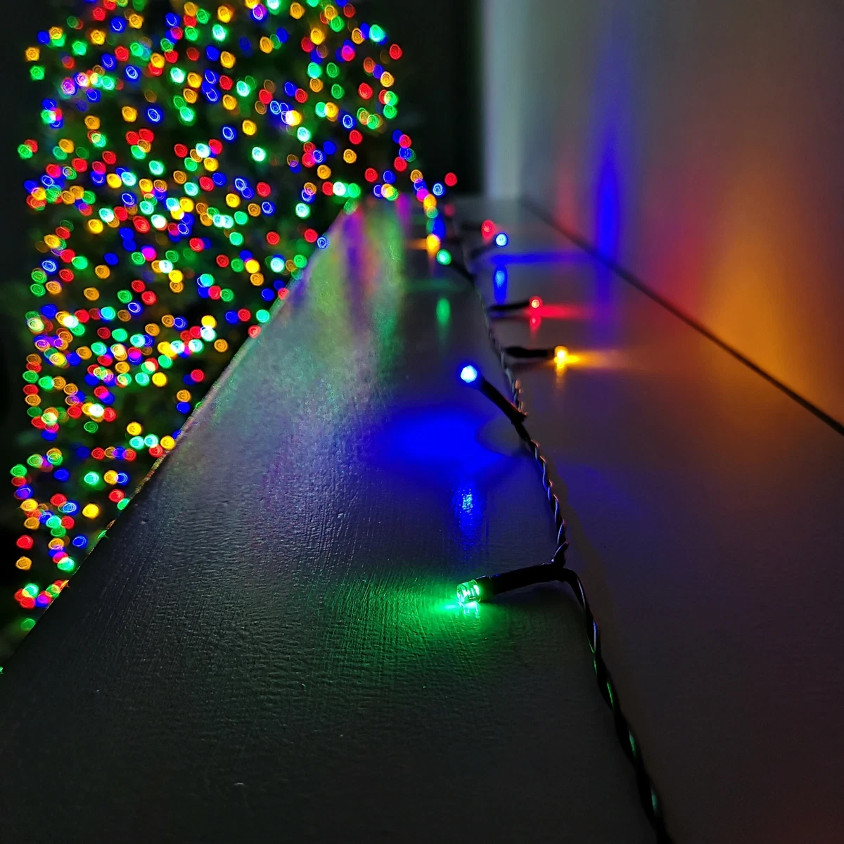 Multi coloured battery cheap outdoor christmas lights