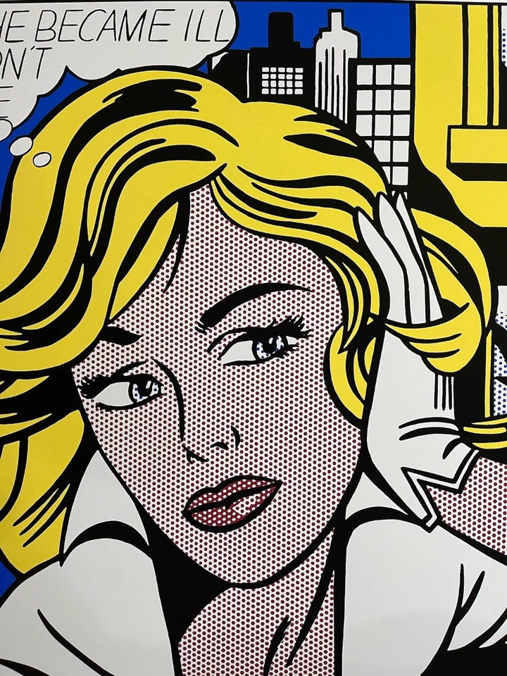 Roy Lichten 1979 Vintage Grande Raro Litografía Banksy Basquiat Kaws Foto 4 de 4