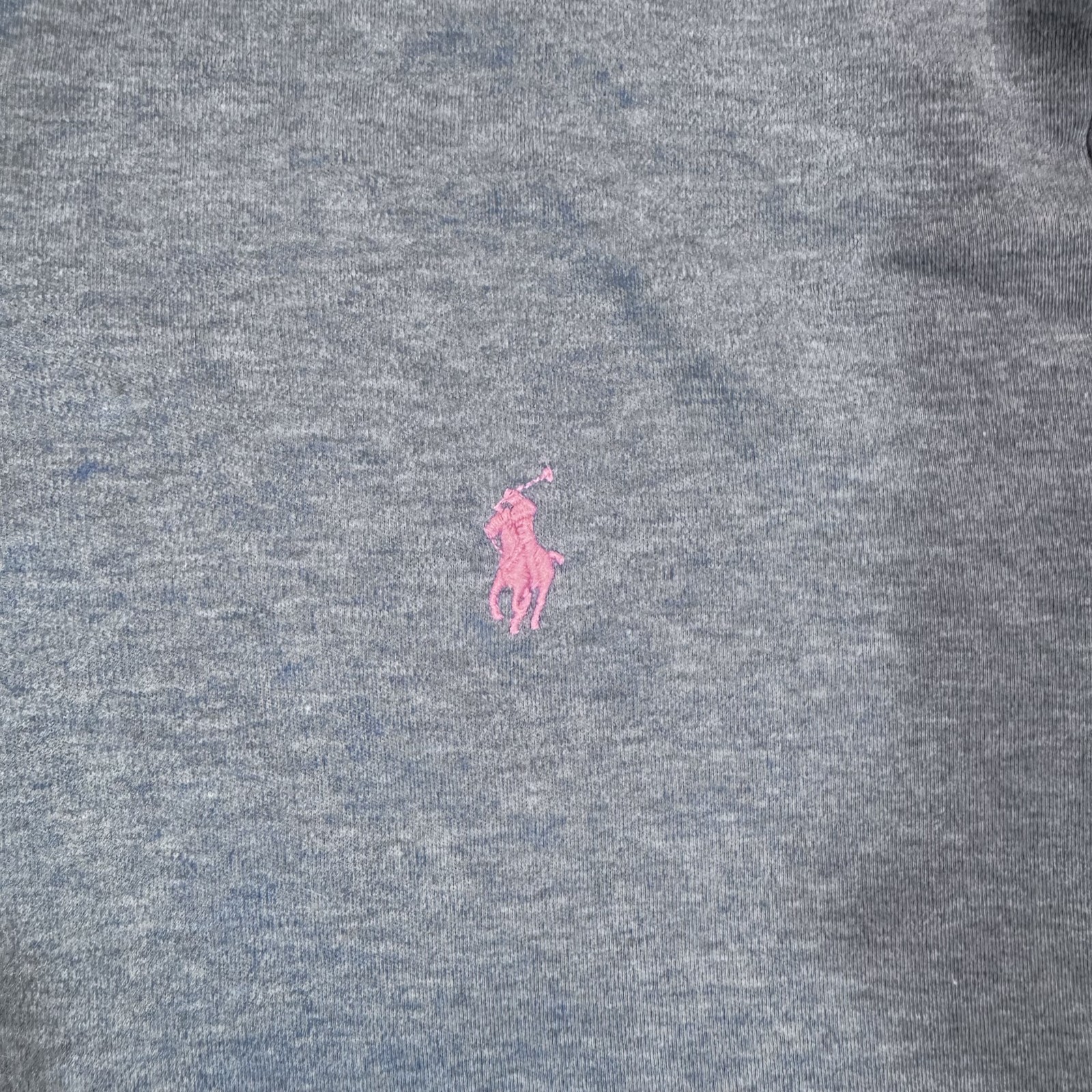 Polo Ralph Lauren camicia uomo XL blu vestibilità personalizzata rosa pony cotone classico