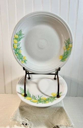 Fiestaware Rare Sample 2 Lemons Dinner Display Plates Belk Exclusive 10.5” W NWT