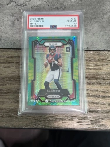 C.J. STROUD PSA 10 2023 PANINI PRIZM #339 ROOKIE HYPER RC 85/175 TEXANS