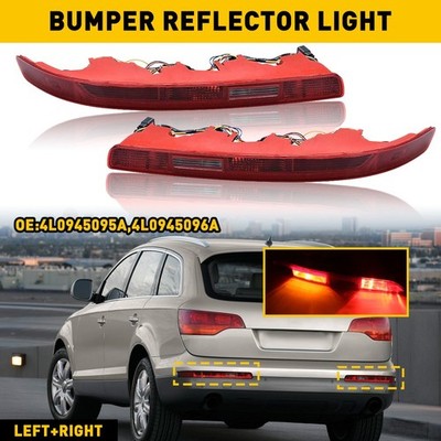 Pair Halogen Rear Bumper Light Reflector Lower Lamps For Audi Q7 2006-2015 Red