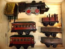 KBN Karl Bub Nürnberg - Spur 0 - seltenes Zugset mit Gleisen - Uhrwerk Dampflok 