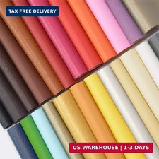24 Pieces 8"x13.4" 20x34cm Colored Faux PU Leather Sheets Upholstery Cra