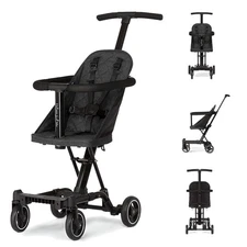Lightweight Aluminum Stroller with Soft Ride Wheels Compact Fold for Travel