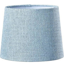 Blue Fabric Woven Tapered Empire Drum Lamp Shade 7.5" High 9.5" Bottom 8" Top