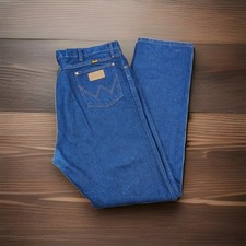 Wrangler 13MWZ Cowboy Cut Denim Jeans Men's 42x36 Blue Medium Wash Western Rodeo