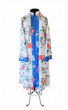 1960s EVELYN PEARSON Vintage Floral House Dress Robe Size Medium