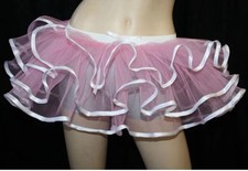 Baby Pink Tulle LILLY FRILL TRIM TUTU SKIRT HALLOWEEN WOMEN GIRL CYBER FESTIVAL