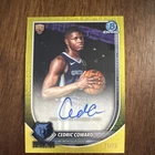 Topps 2025-26 Bowman Chrome Gold Rookie Auto Cedric Coward /75 Grizzlies