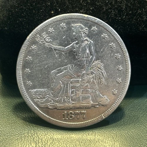 1877-S Trade Dollar, SAN FRANCISCO MINT, no chop marks, lots of detail