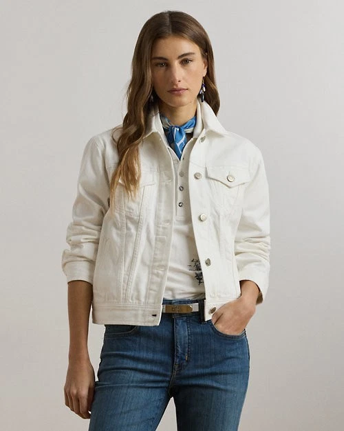 Polo Ralph Lauren Denim Trucker Jacket | White | Women M | RRP £219
Opens in a new window or tab