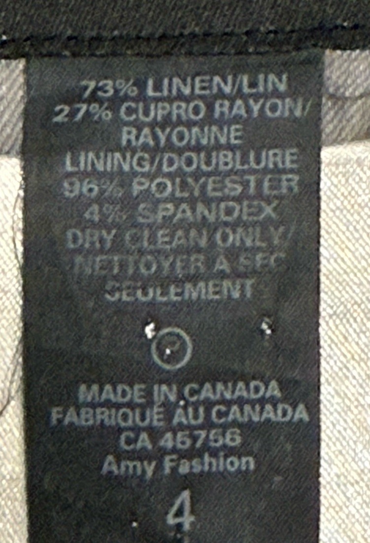 Smythe Sharp Shoulder One Button Blazer Linen Ble… - image 9