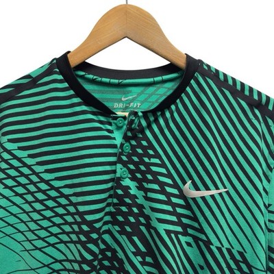 Nike Roger Federer RF Men's XL 2017 Indian Wells Miami Henley Tennis Polo Shirt