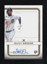 2023 Topps Definitive Collection Relic 28/50 Riley Greene #ARC-RG Auto 11o2