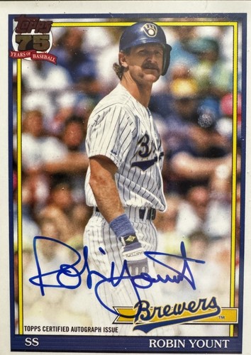 Robin Yount 1991 75th 2026 Topps Series 1 T91-32 Milwaukee Brewers 