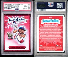 2024 Bowman Justin Crawford MB GPK Charged Crawford Red -5 Gem Mint PSA-10