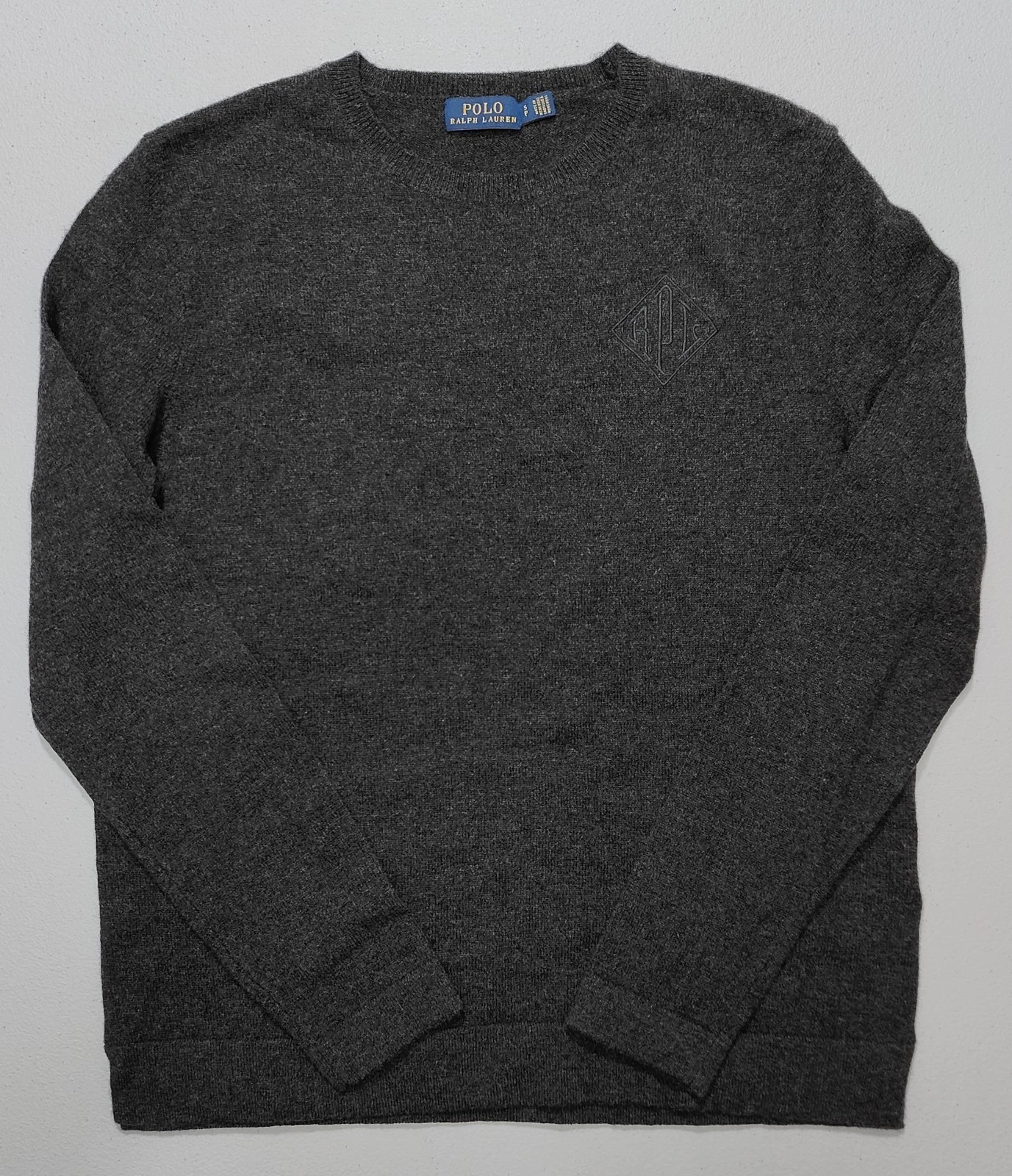 Polo Ralph Lauren Women's Dark Grey Wool-Cashmere Blend Sweater Size S
