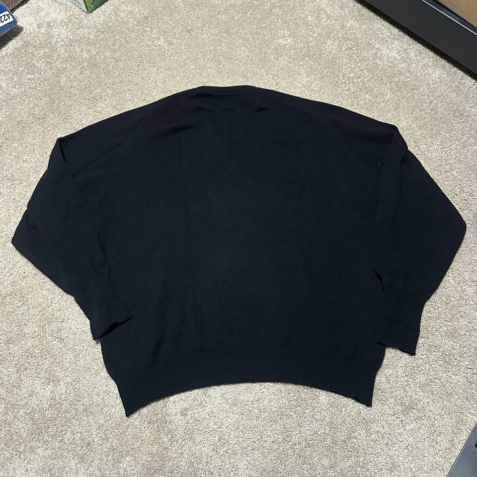 Suéter Lyle & Scott Para Hombre Extra Grande Negro Cuello en V Hecho en Escocia Cachemira Foto 2 de 3