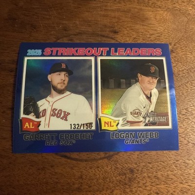2026 Topps Heritage Strikeout Leaders Crochet Webb Blue Chrome /150 SP