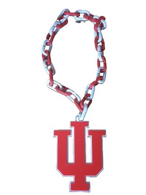Indiana Hoosier Team Hype Fan Art Chain Large Oversized Pendant 32'' Necklace