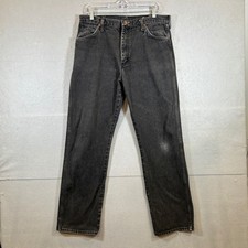 Wrangler Jeans Mens 35x32 Cowboy Cut Faded Black Made in USA 13MWZPB