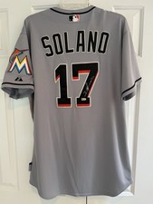 Donovan Solano 2015 Game Used Worn & Signed Auto. Miami Marlins Jersey MLB Holo