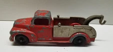 Vtg Hubley #452 Diecast Kiddie Toy Red Wrecker Tow Truck 1950s Ford Original