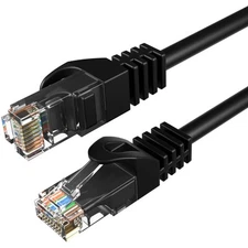 Cables Direct Online Black 50ft Cat6 Ethernet Network Cable RJ45 Internet Modem