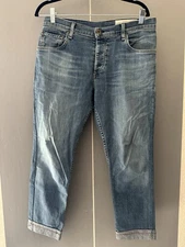 Rag & Bone Men’s Denim Blue Standard Issue Fit 2 Cropped Jeans Size 34x25