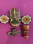 Vintage Sri Lankan Mask Wooden Traditional Hand Carved Painted Naga