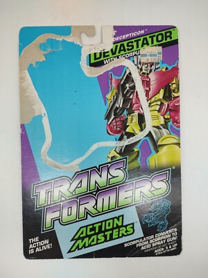 Transformers G1 Vintage Action Masters DEVASTATOR cardback Hasbro 1989