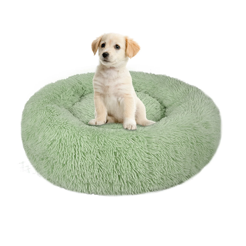 Dog Bed & Cat Bed, Anti-Anxiety Puppy Bed Warming Cozy round Soft Pet Bed, Machi