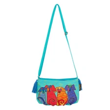 Small Laurel Burch Pups Dog Crossbody Bag Purse Handbag